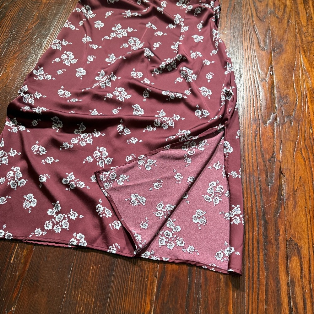 a new day Burgundy Floral Maxi Dress - Picture 6 of 15